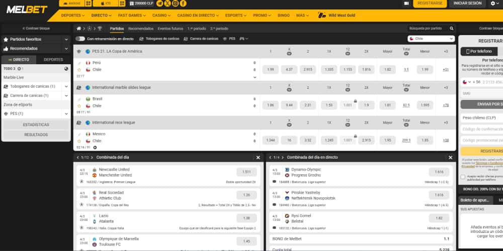 Melbet torneos internacionales